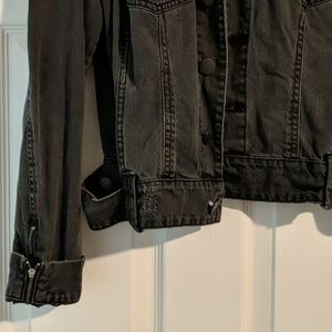 CAbi Jackets & Coats - CAbi Jeans Black Denim Jacket Beaded Jewel Collar CAbi Jackets & Coats - CAbi Jeans Black Denim Jacket Beaded Jewel Collar